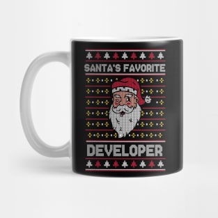 Santa's Favorite Developer // Funny Ugly Christmas Sweater // Developer Holiday Xmas Mug